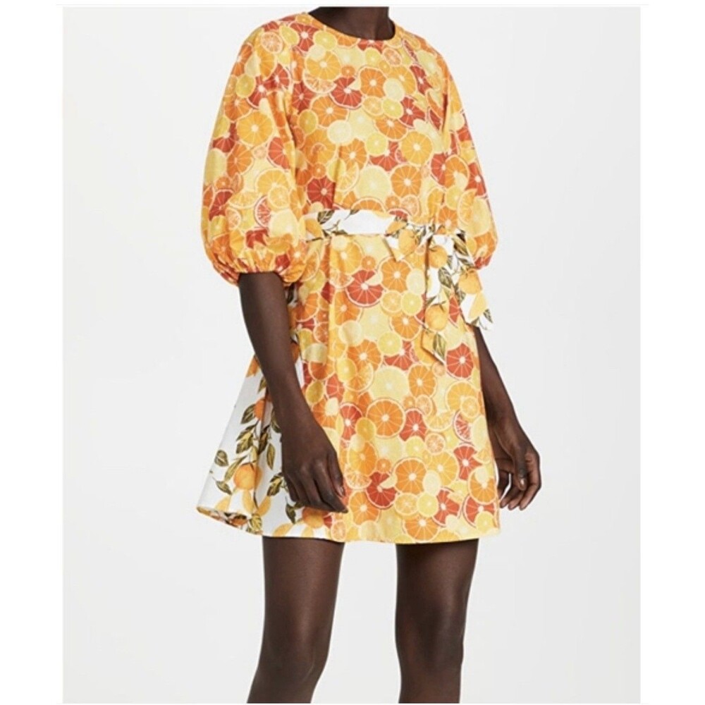 Never Fully Dressed St Clements Mini Dress Women’s US 6 UK 10 Citrus Fruit Print